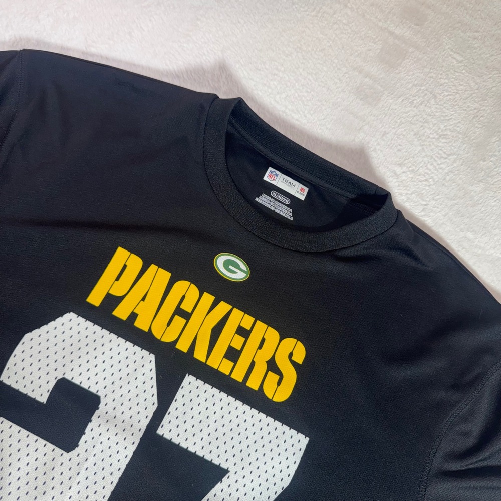 NFL Team Apparel Green Bay Packers Eddie Lacy 27 Black Jersey T-Shirt Mens XL